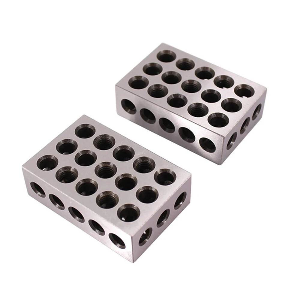 Metric Precision Parallel Blocks Set | 1-2-3 Inch 25-50-75mm | 23 Holes Iron Gauge Kit - Image 3