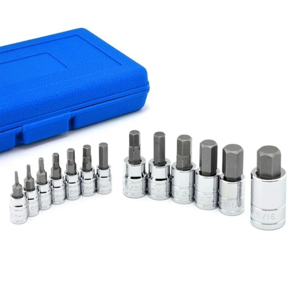 Hi-Spec 13pc Universal Adapter | 360° Head | 1/4 3/8 1/2 Inch Sleeve Rod - Image 2