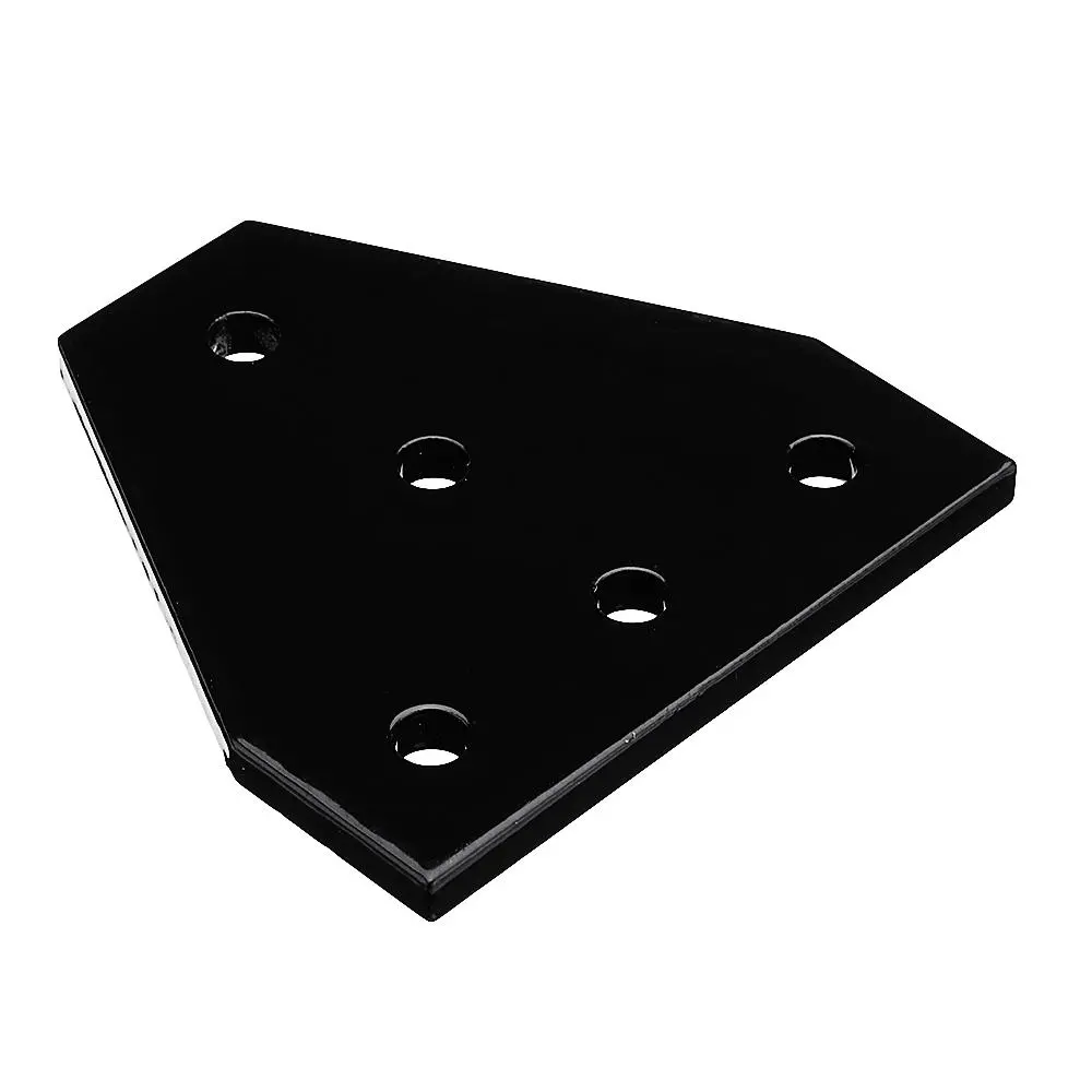 Machifit Black 5 Hole L Bracket | 90 Degree Corner Plate for 20mm 2020 Aluminum Profile - Image 4