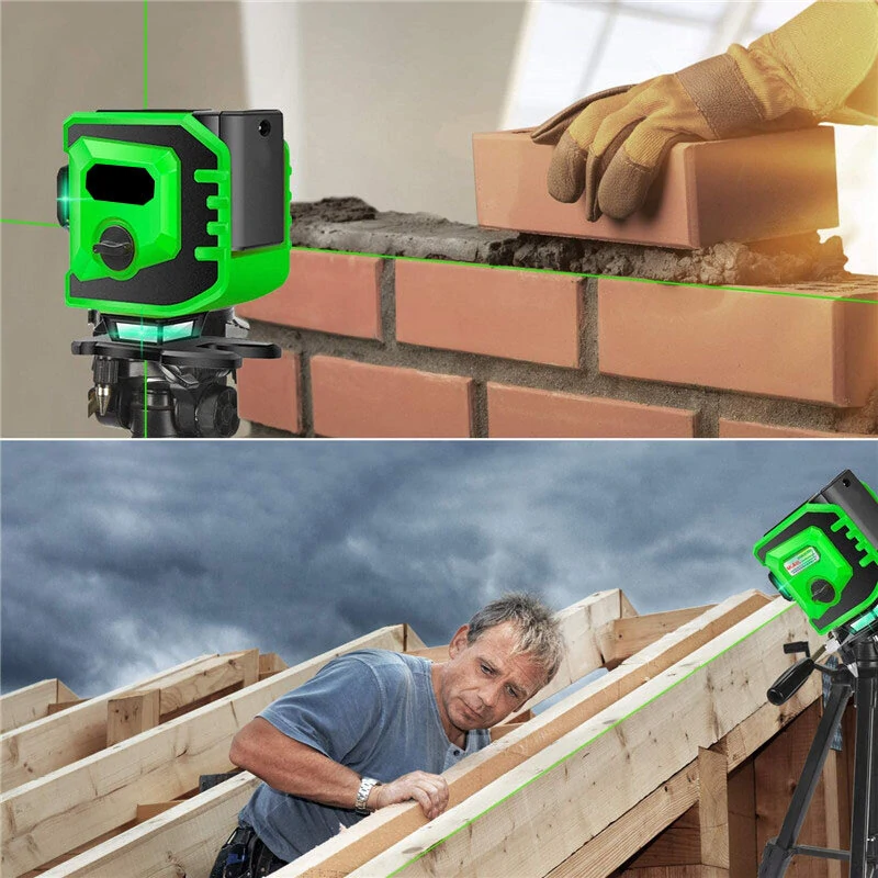 360 Degree Rotary 12-Line Green Laser Level | Self-Leveling Horizontal Cross - Image 5