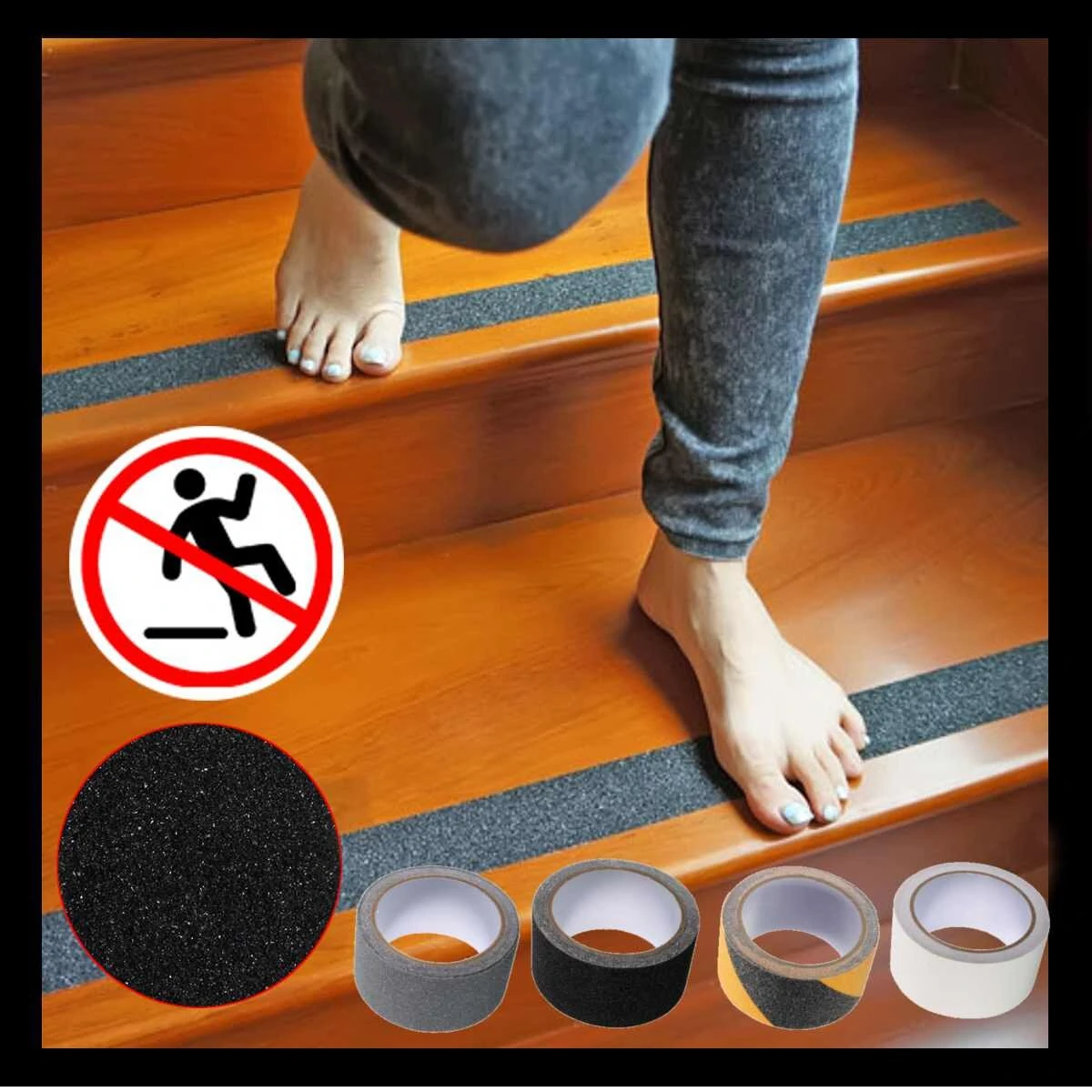 Non-Slip Safety Grip Tape | Strong Adhesive for Stairs & Floor | Indoor Outdoor - Image 2