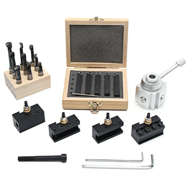 Machifit Mini Quick Change Tool Post Holder Set - 9pcs 3/8 Boring Bar & 5 Blades - Image 2