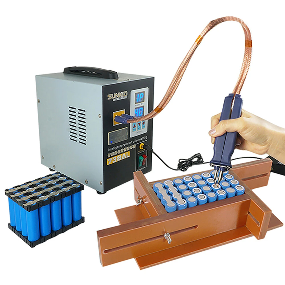 SUNKKO 738AL Handheld Spot Welder | Telescopic Arm for 18650 Battery | Precision Pulse Welding Machine - Image 3