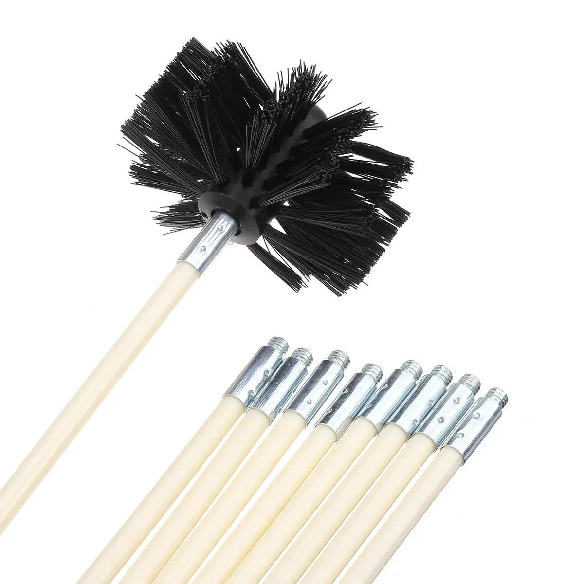 Drill Chimney Cleaning Brush - Rotary Sweep System with Flexible Rod for Fireplace - Image 2