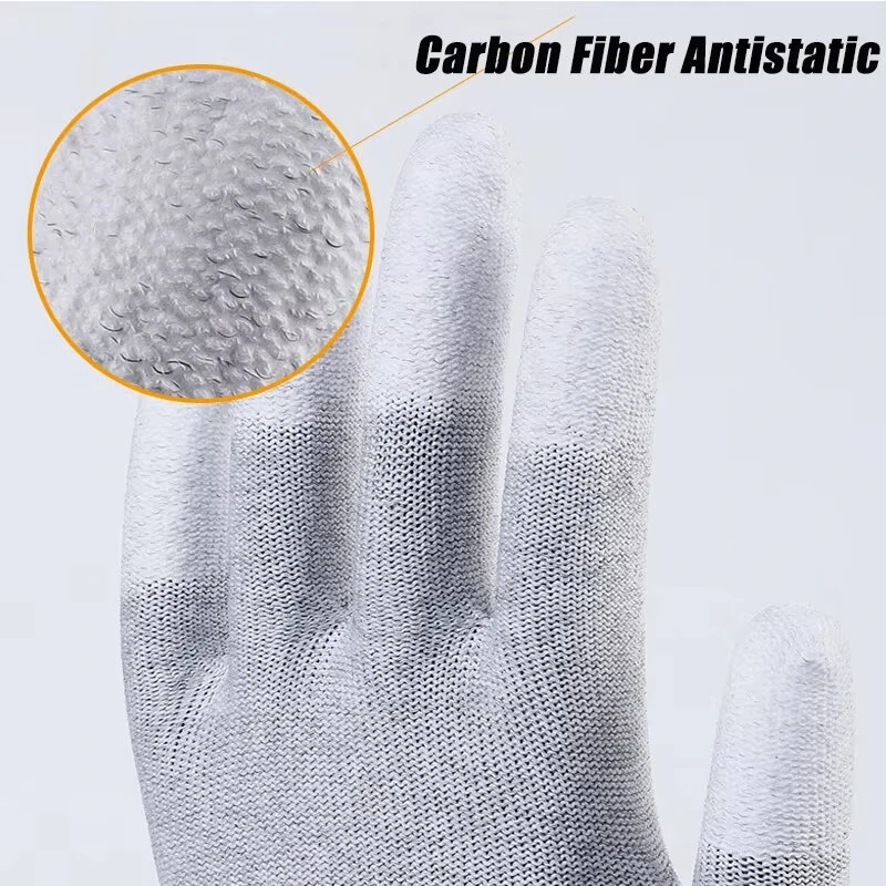 Anti Static PU Coated Work Gloves - Breathable Non Slip for Assembly & Inspection - Image 5