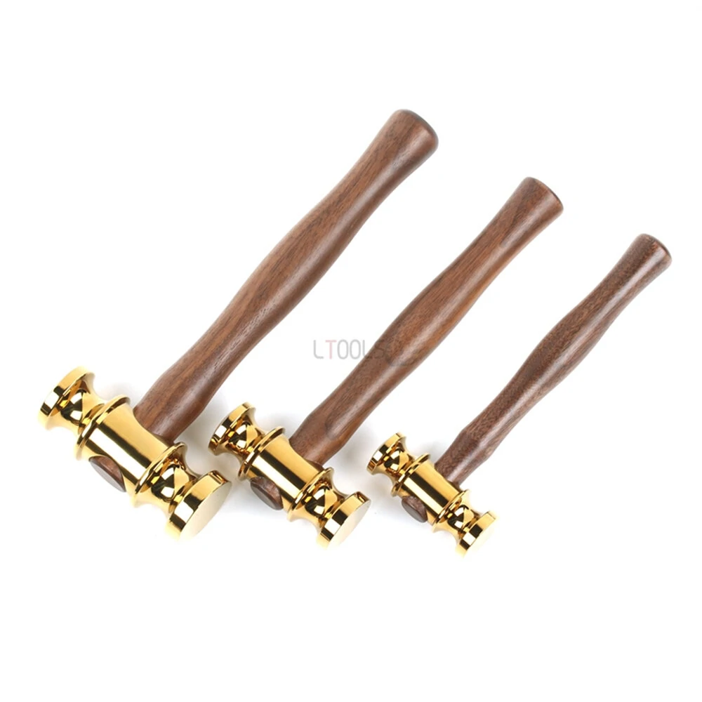 Brass Commencement Hammer - Solid Mirror Polished - Wooden Handle Leather Craft Tool - Image 4