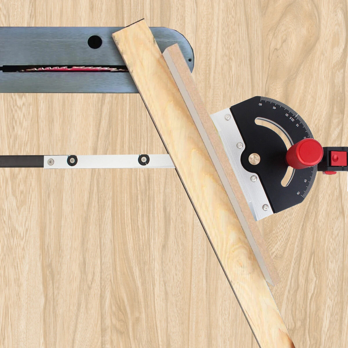 Miter Gauge with Ruler & Handle - Sawing Assembly for Table Saw - Woodworking Tool - Image 3