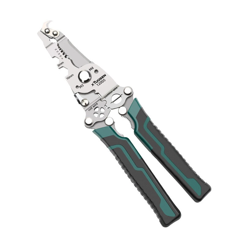 Klein Tools Foldable Wire Stripper - Needle Nose Pliers with Carbon Steel Blade | 223mm - Image 2