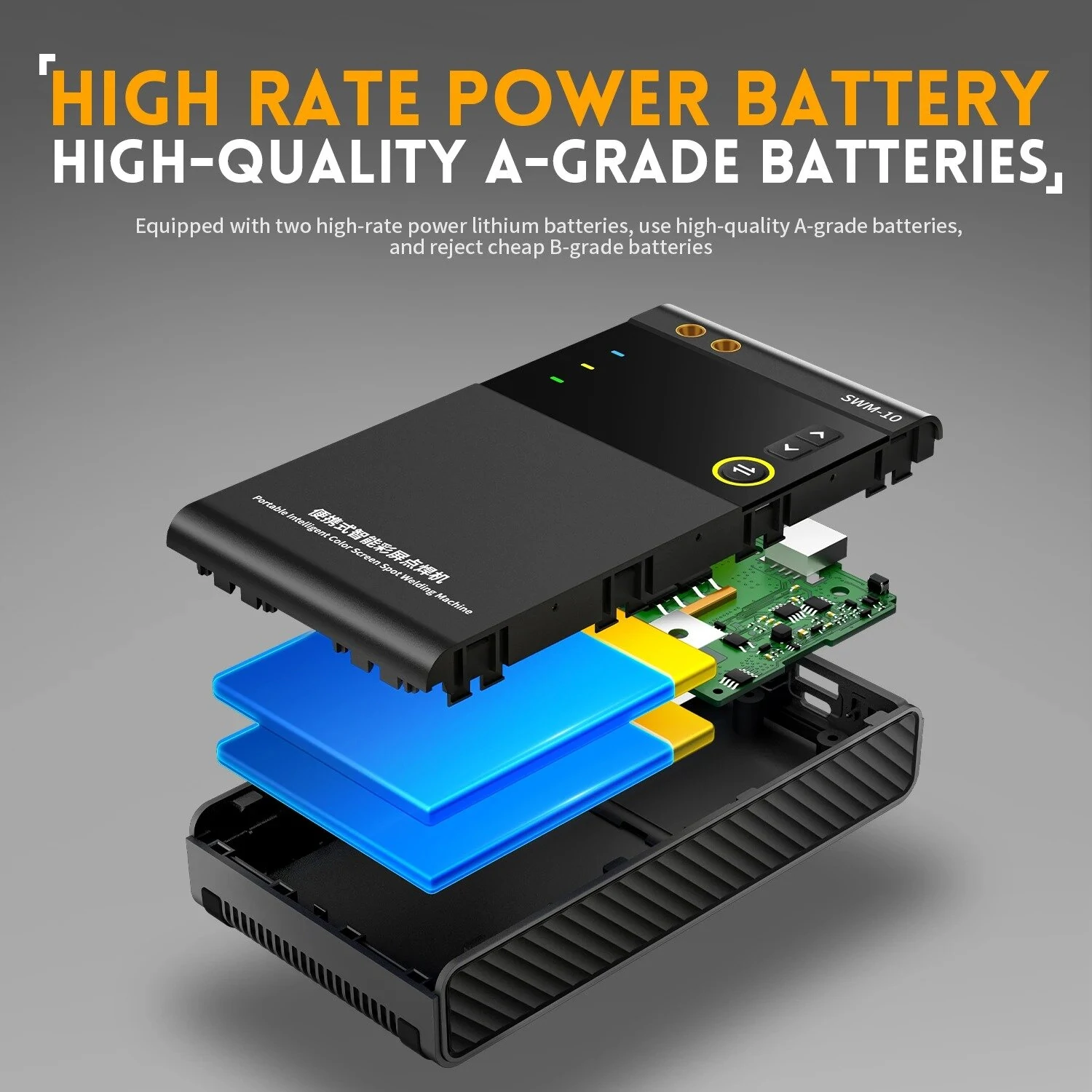 FNIRSI SWM-10 Mini Spot Welder | 0.25mm 4-Gear Adjustable | 18650 Battery Pack Tool - Image 5