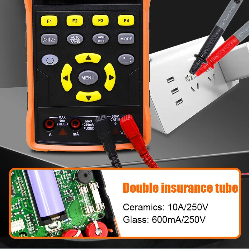 ET852C 2*50MHz Oscilloscope - 3-in-1 Multimeter & Signal Generator | 200MSa/s - Image 5