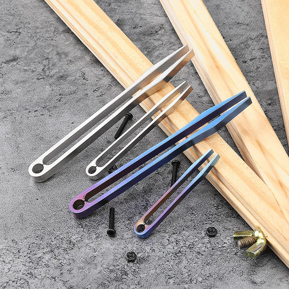 EDC TC4 Titanium Mini Tweezer - Portable CNC Clip Tool for Emergency - Image 4