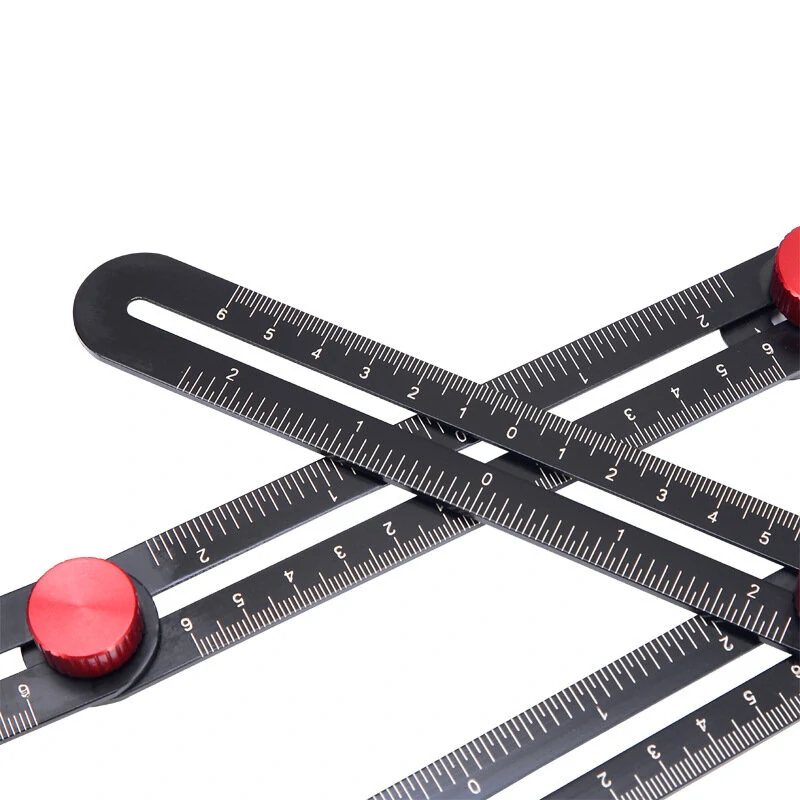 6 Folding Aluminum Alloy Ruler - Multi-Angle Measurement & Tile Positioning Tool - Image 3