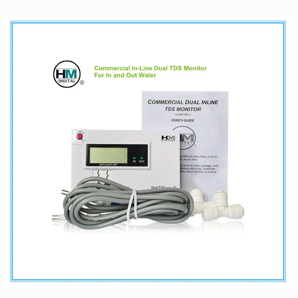 HM Digital DM-2 In-Line Dual TDS Monitor | Measures Input & Output Water - Image 3