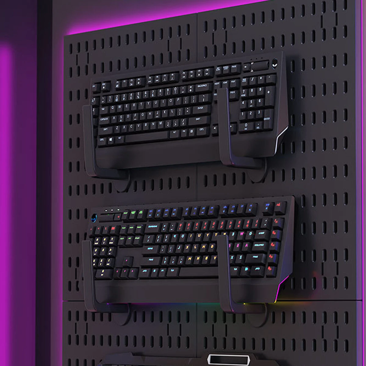 Multifunctional Pegboard Wall Organizer 30x30cm | Heavy Load Modular Design | Gaming Storage Hooks & Shelves - Image 5