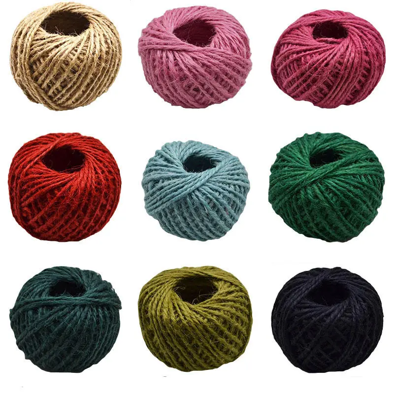 Natural Burlap Jute Twine Cord - 10M x 10Pcs for Gift Wrapping & DIY Craft - Image 2