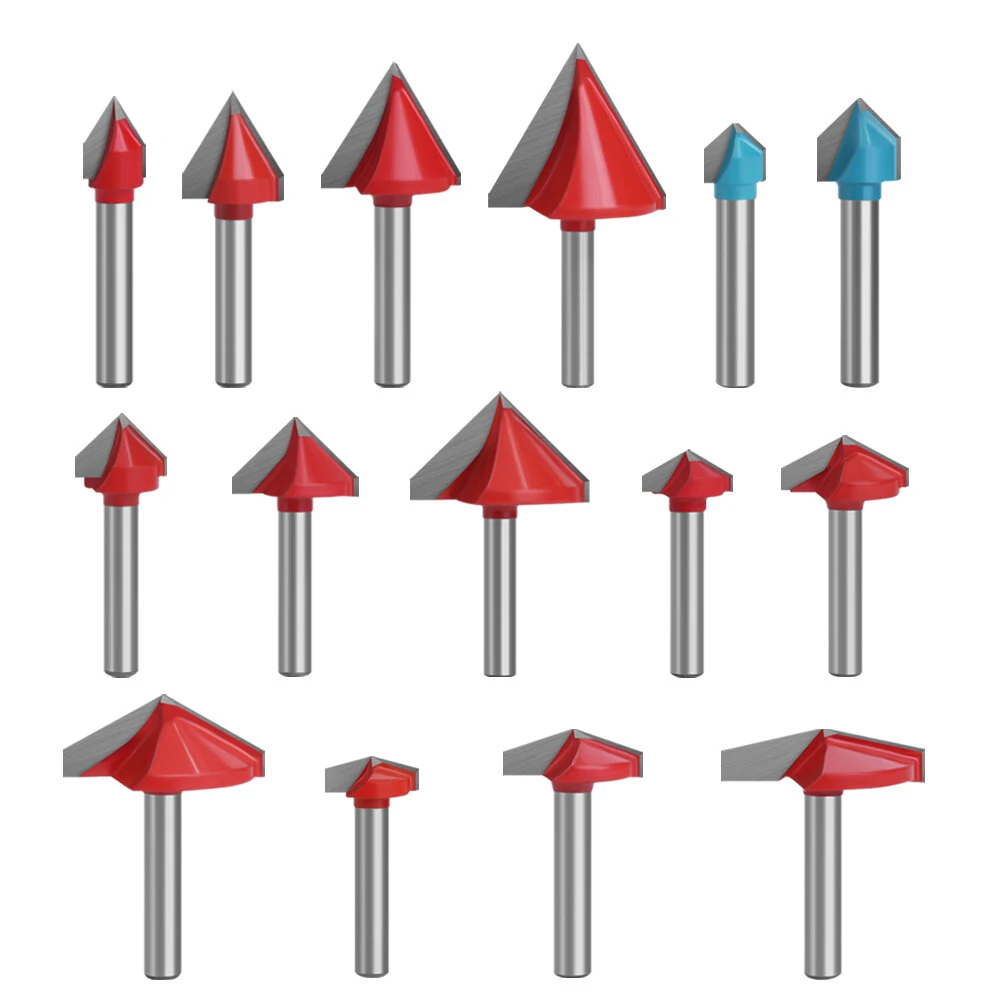 Tungsten Carbide V-Groove Router Bit | 6mm 60-150 Degree CNC Engraving & Wood Carving - Image 2
