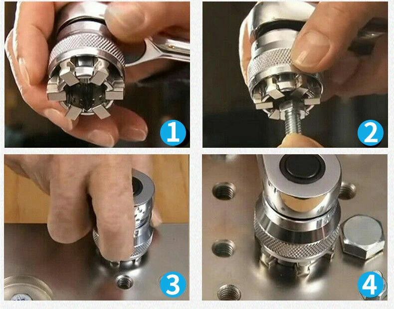 3/8 Inch Drive 10-19mm Adjustable Hex Universal Socket | Torque Ratchet Adapter - Image 5