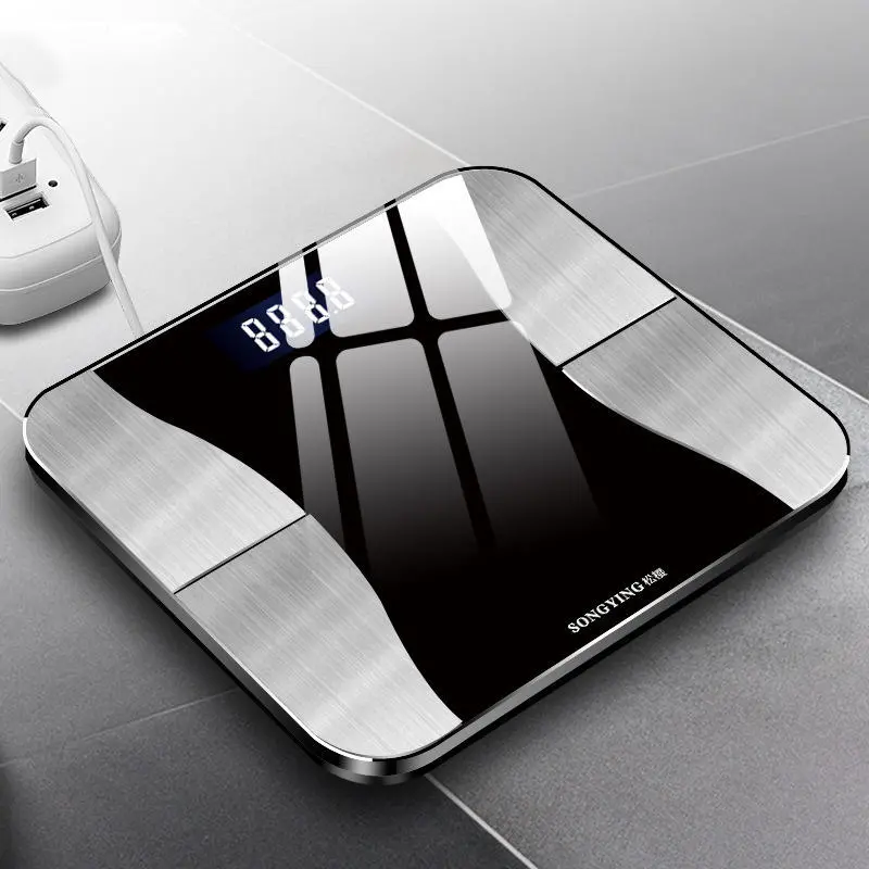 SONGYING Bluetooth Smart Body Fat Scale - USB Rechargeable with APP & LED Display - Image 4
