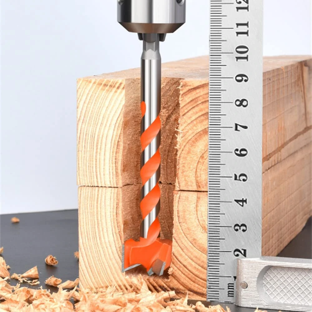 5PCS Carbide Hinge Boring Forstner Drill Bits - Hex Shank for Wood & Locks - Image 4