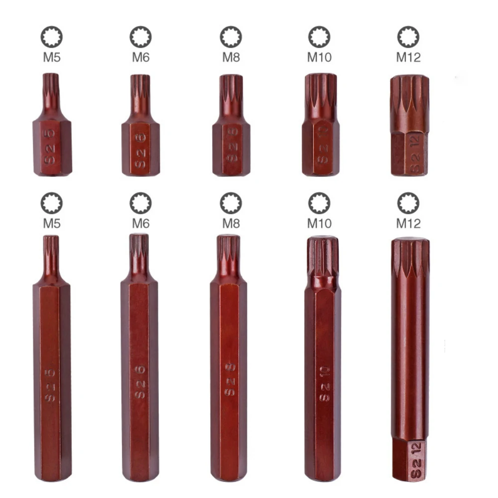 M-Type Screwdriver Sleeve Set - 11Pcs 12 Angle Bits for Auto Repair - Image 3