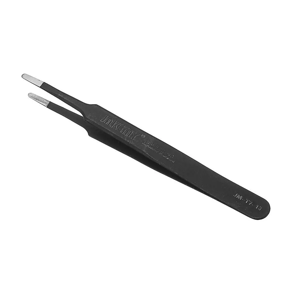 JAKEMY JM-T7-13 Stainless Steel Tweezers | Flat End DIY Electronic Repair Tool - Image 2