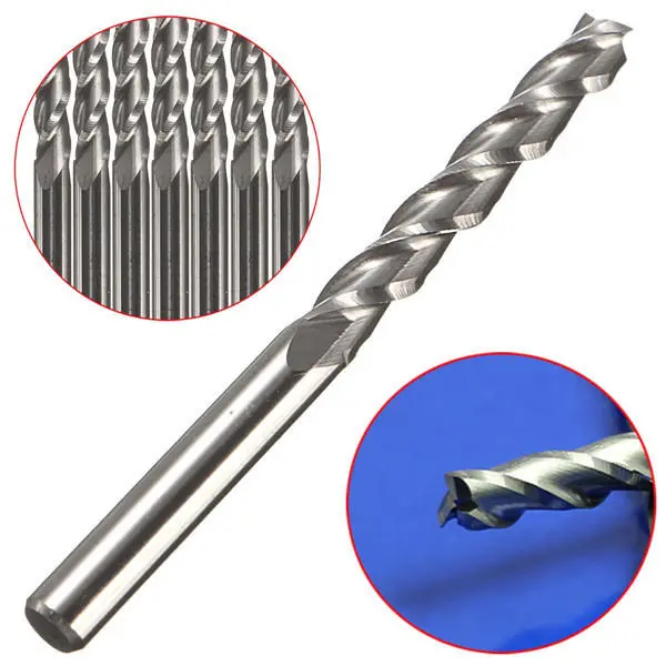 22x3.175mm 3 Flute End Mill Cutter | For Acrylic & Wood Milling - Image 4