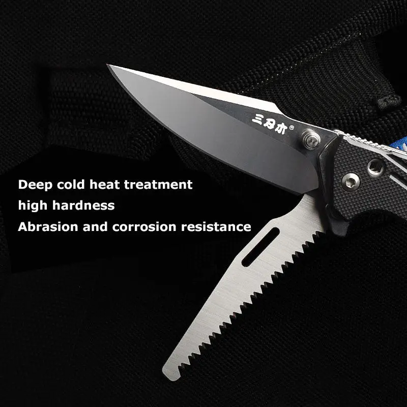 Sanrenmu 7116 Multifunctional Folding Tool | Camping Survival EDC with Screwdriver & Bottle Opener - Image 2