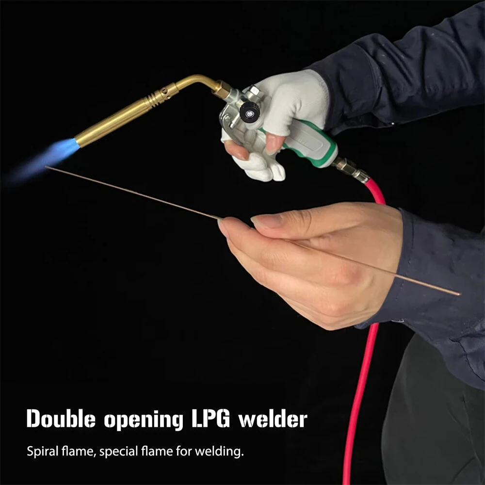 Germany Style Double Switch Welding Torch - Oxygen-Free Refrigeration & Gas Soldering Gun with 1.6m Hose - Image 3