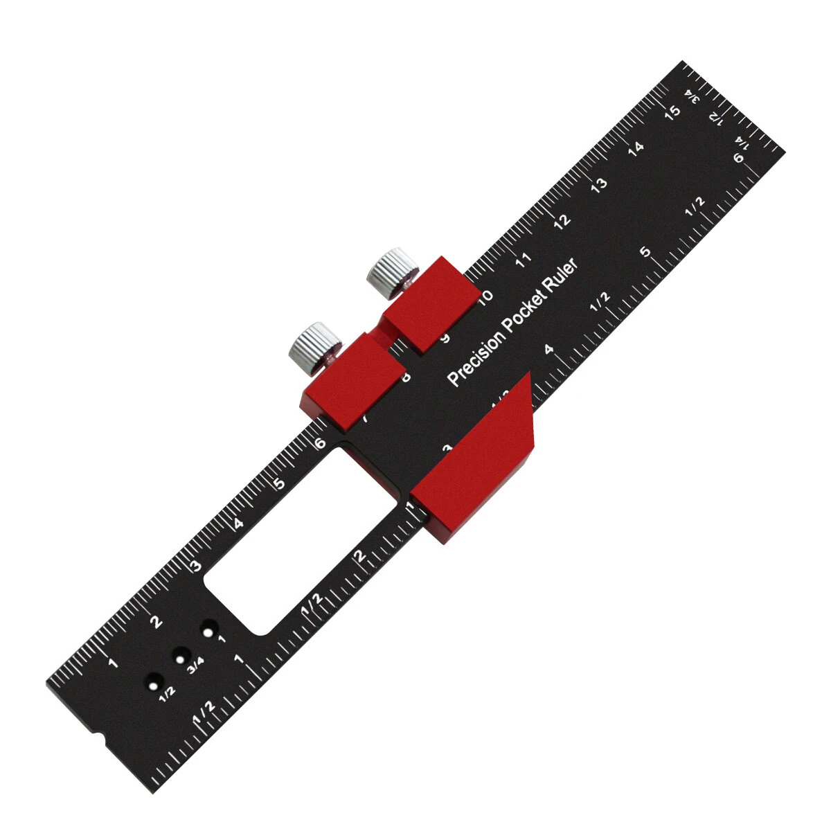 Woodworking T-Type Pocket Ruler - Aluminum Slide Ruler 6.3in | Inch & Metric - Image 4