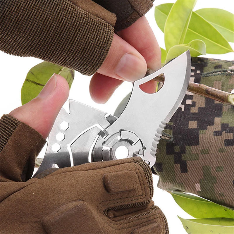 EDC Multifunctional Tool - Mini Bottle Opener & Screwdriver - Stainless Steel Folding Camping Tool - Image 3