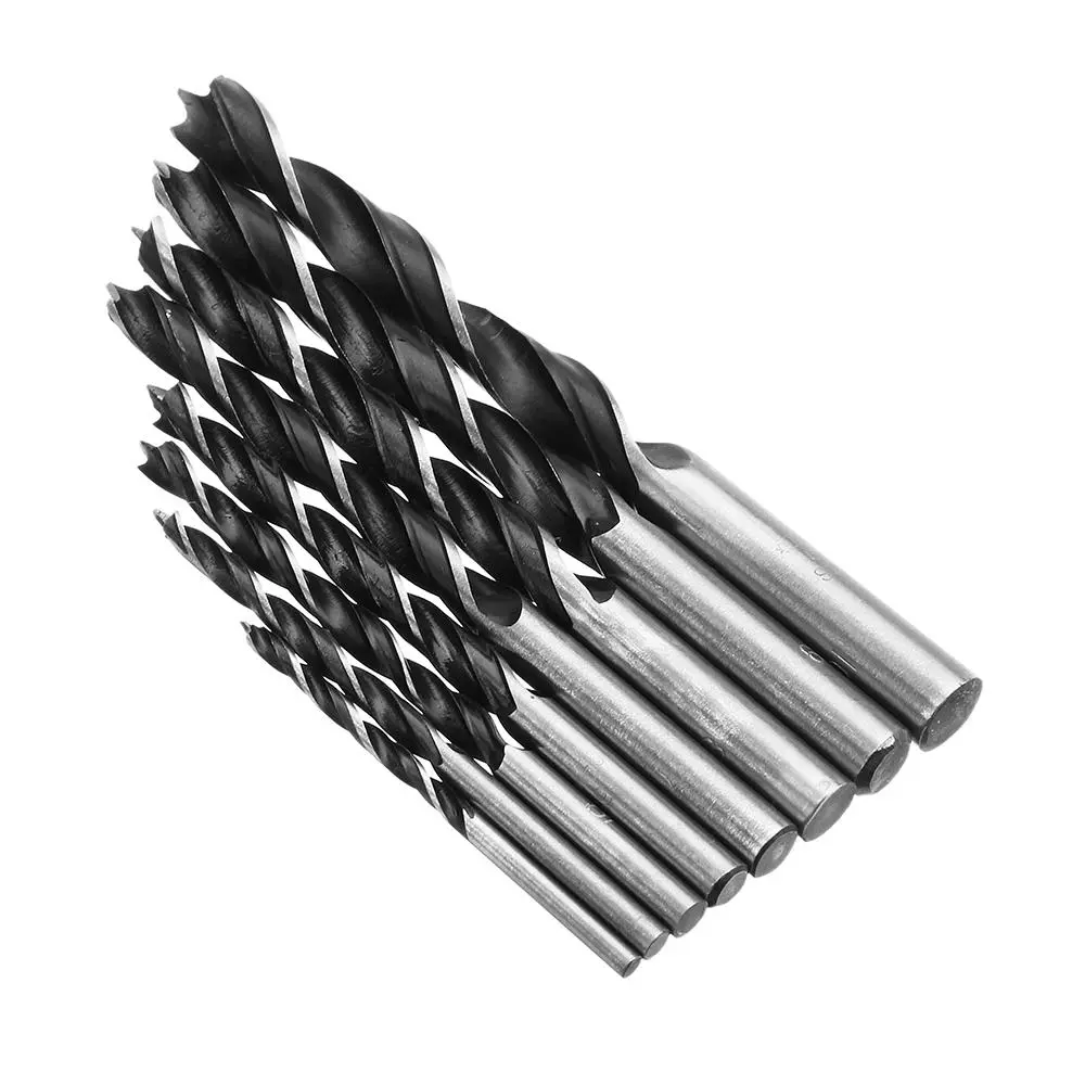 Drillpro 8pcs 3-10mm Carbon Steel Twist Drill Bits | 3 Flute Woodworking Tool - Image 2