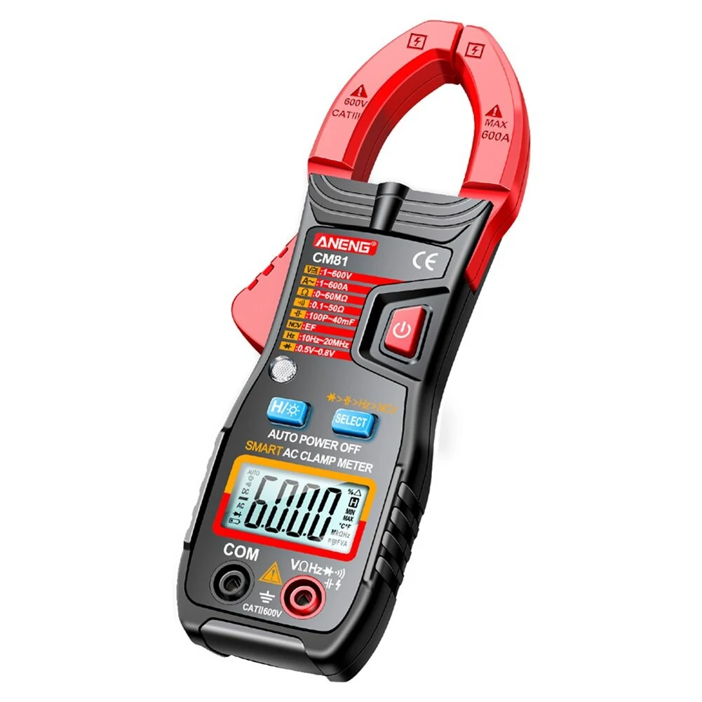 ANENG CM81 Digital Clamp Meter - 6000 Counts Auto Range NCV Tester - Image 3