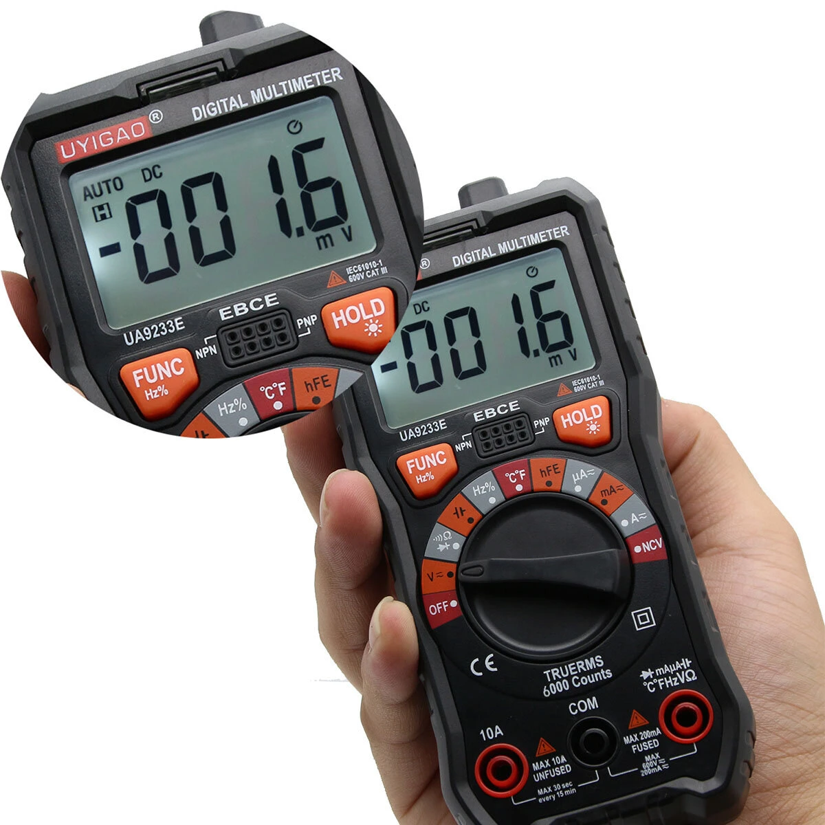 Digital LCD Multimeter - Auto Range 2000 Counts AC DC Voltmeter Ammeter - Image 2