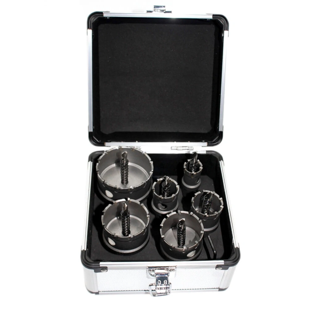 Drillpro 6pcs 16-65mm TCT Hole Saw Kit | Titanium Coated for Stainless Steel - Image 3