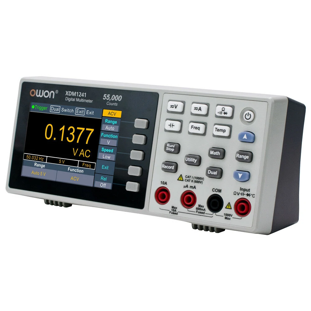 OWON XDM1241 Digital Multimeter - 55000 Counts | 3.5-inch TFT LCD | USB Desktop Meter - Image 2