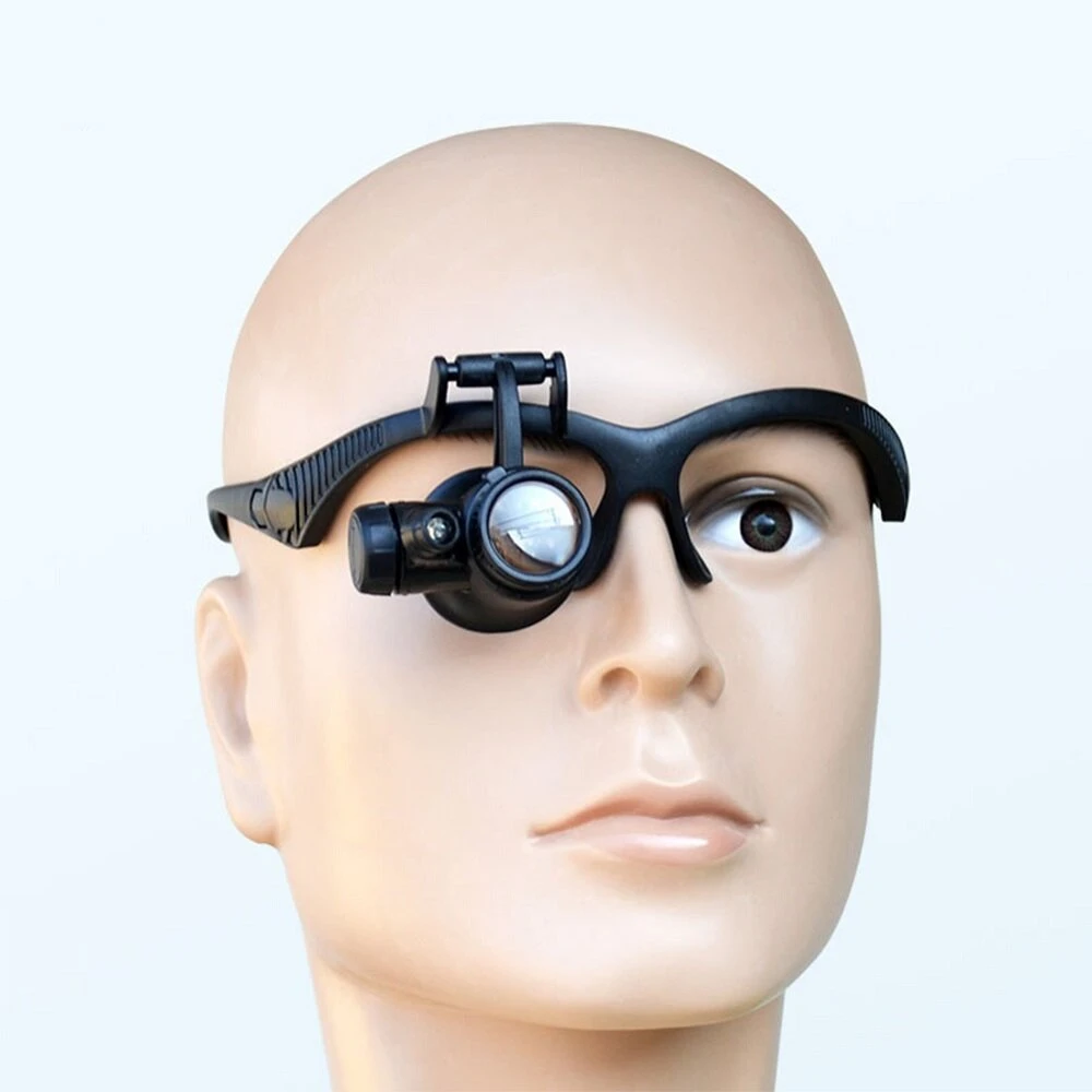 LED Headband Magnifier with Light - 5 Interchangeable Lenses for Jewelry Repair & Hobby Work - Image 5