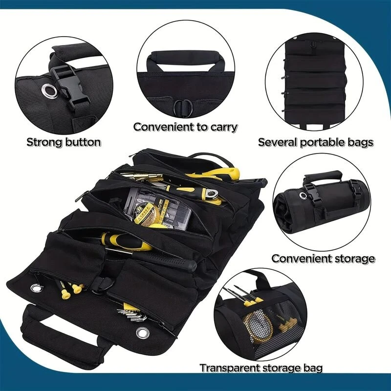 Heavy Duty Waterproof Oxford Tool Bag | Large Capacity Multi-Pocket Organizer - Image 4