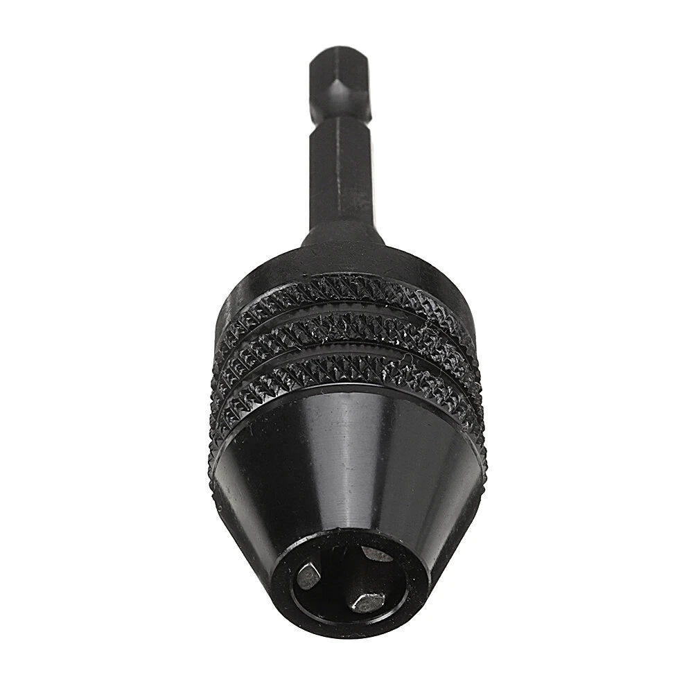 3 Jaw Keyless Drill Chuck Adapter | 0.5-8mm Capacity | 1/4 Hex Shank Nickel Plating - Image 3