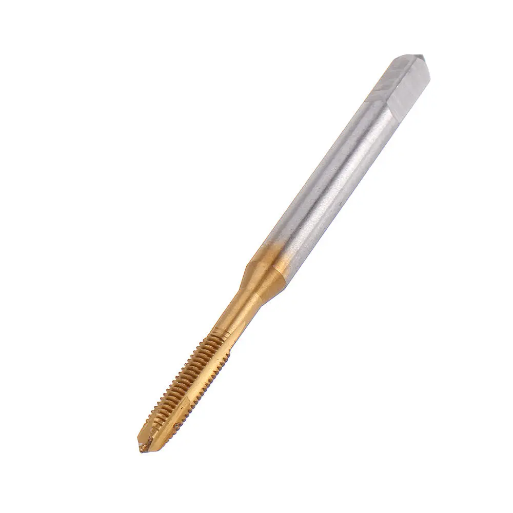 Drillpro M3-M12 Machine Screw Plug Tap - Titanium Coated Steel Straight Flute - Image 5