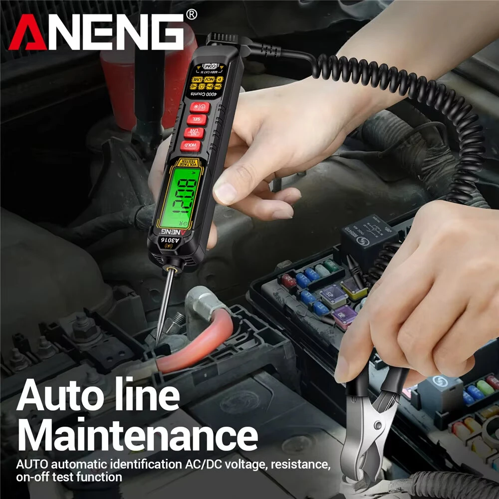 ANENG A3016 Digital Multimeter Pen - AC DC Voltage Tester | High Precision Resistance & Rechargeable - Image 4