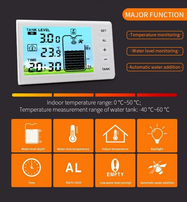 Ultrasonic Water Tank Level Sensor - Liquid Depth Meter with Temperature Display - Image 3