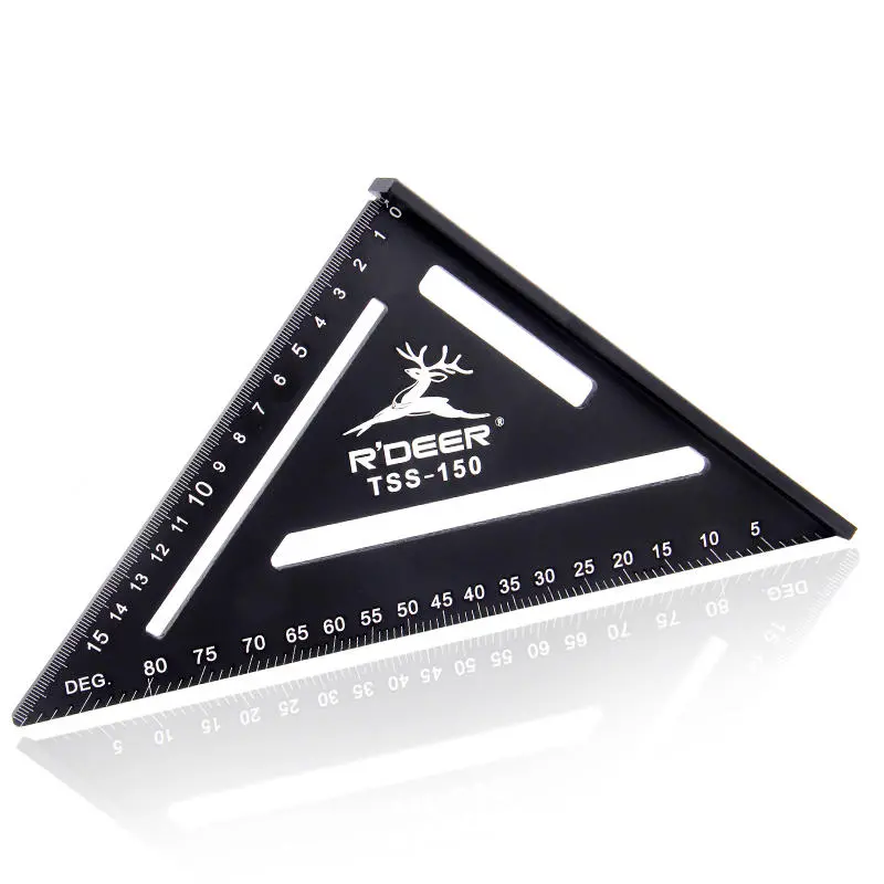 RDEER 150mm Aluminum Alloy Angle Ruler | Triangle Ruler for Woodworking & DIY - Image 4