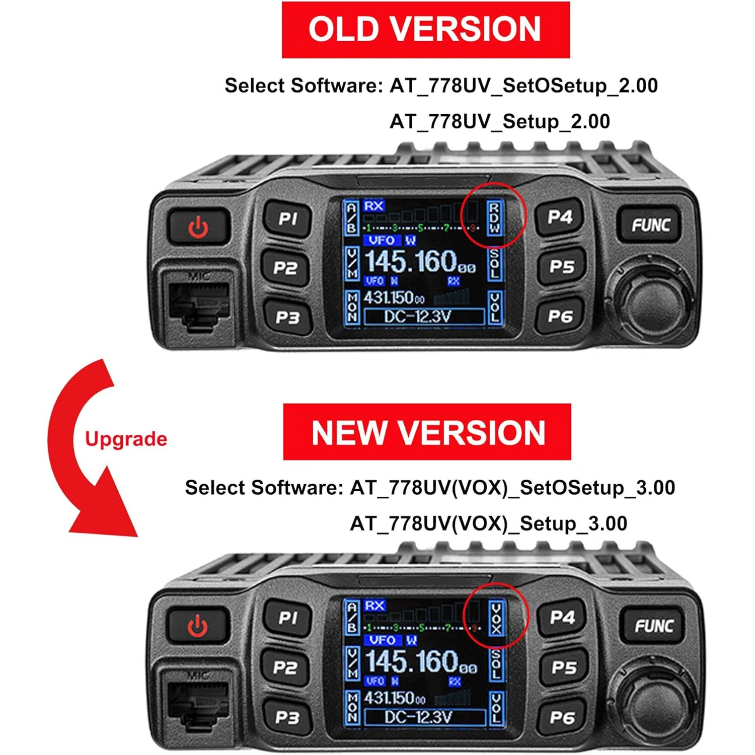 AT-778UV II Dual Band Mobile Radio | 25W VHF UHF | 200 Channels CHIRP Compatible - Image 2