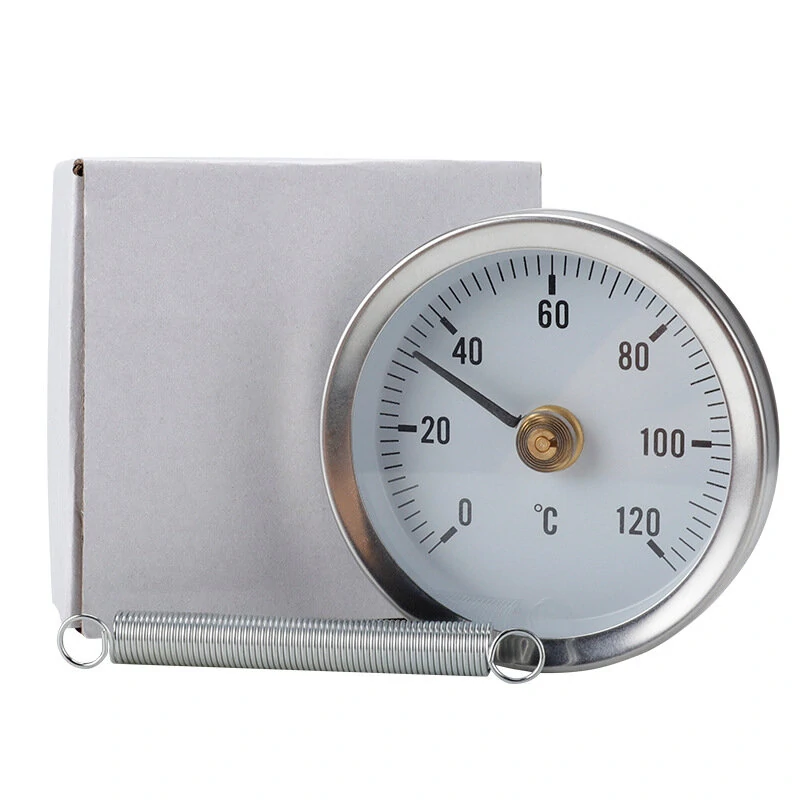 TS-W50A Bimetal Thermometer | 0-120°C Pipe Clip-on Gauge - Stainless Steel - Image 5