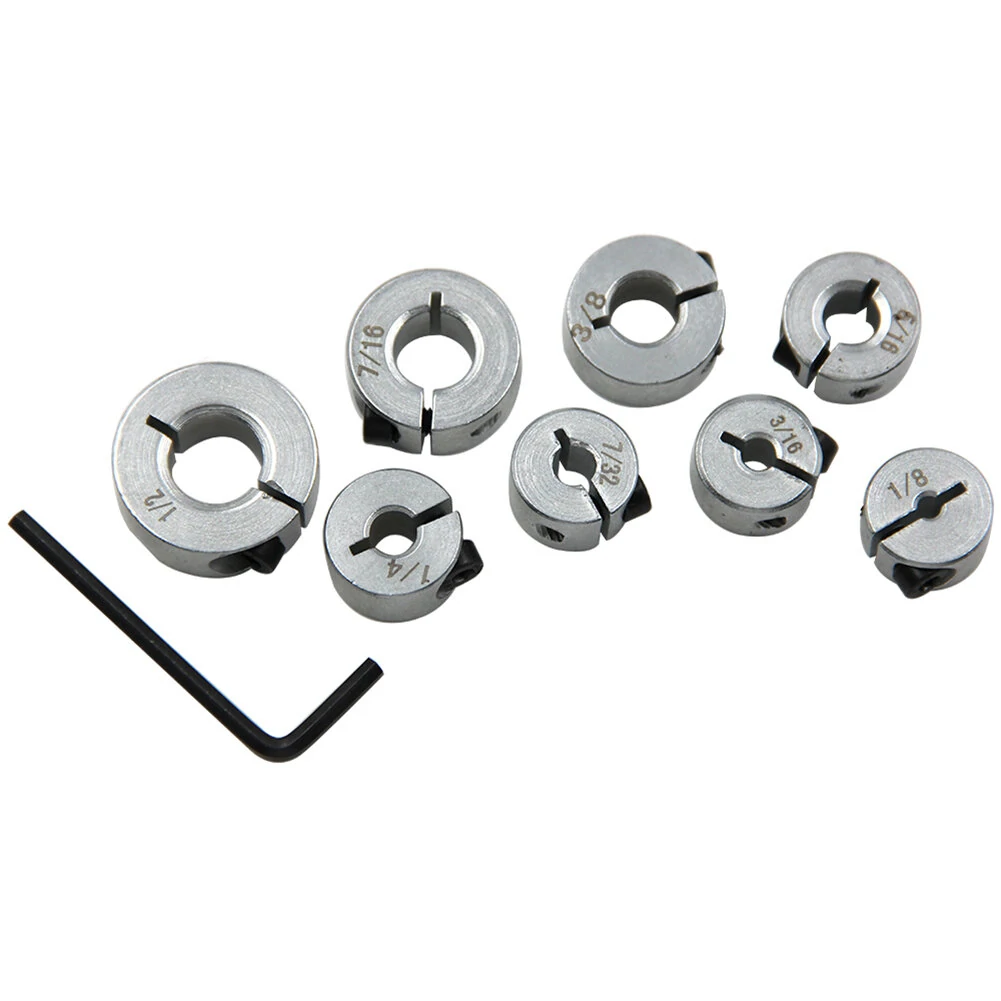 8pcs Open Type Bearing Locking Ring Set - Axis Fixed Sleeve & Shaft Positioning Tool with Wrench - Image 3
