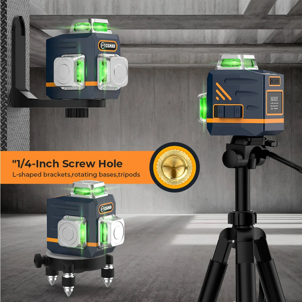 CIGMAN CM-701T Green Laser Level | 3x360° Self-Leveling 100ft Range - Image 5