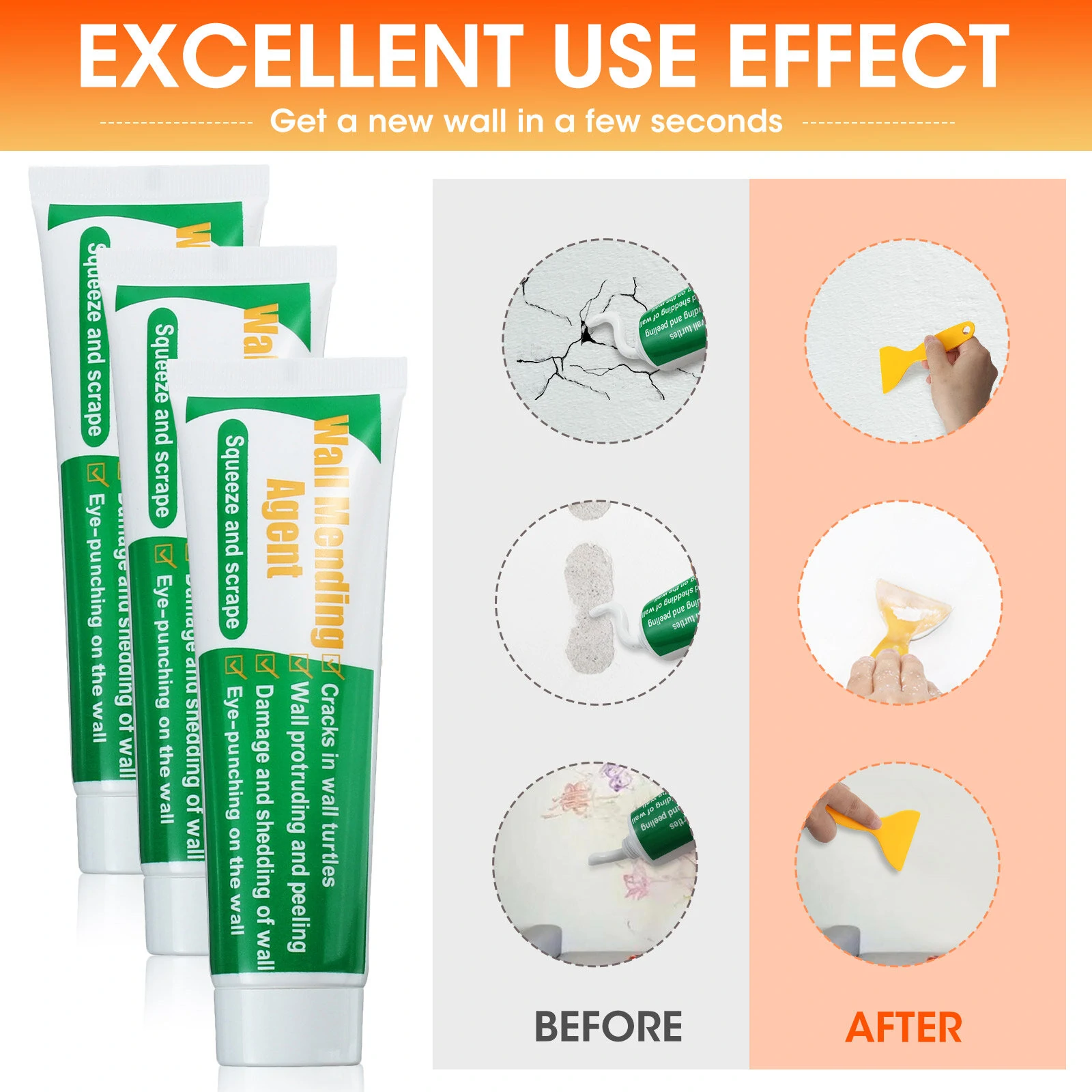 GOCHANGE Wall Repair Tools 2 Sets - Paint, Head & Scraper | Home Improvement - Image 2