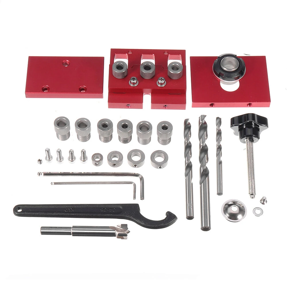 3 in 1 Dowelling Jig with Positioning Clip | Adjustable Wood Drilling Guide & Locator - Image 2