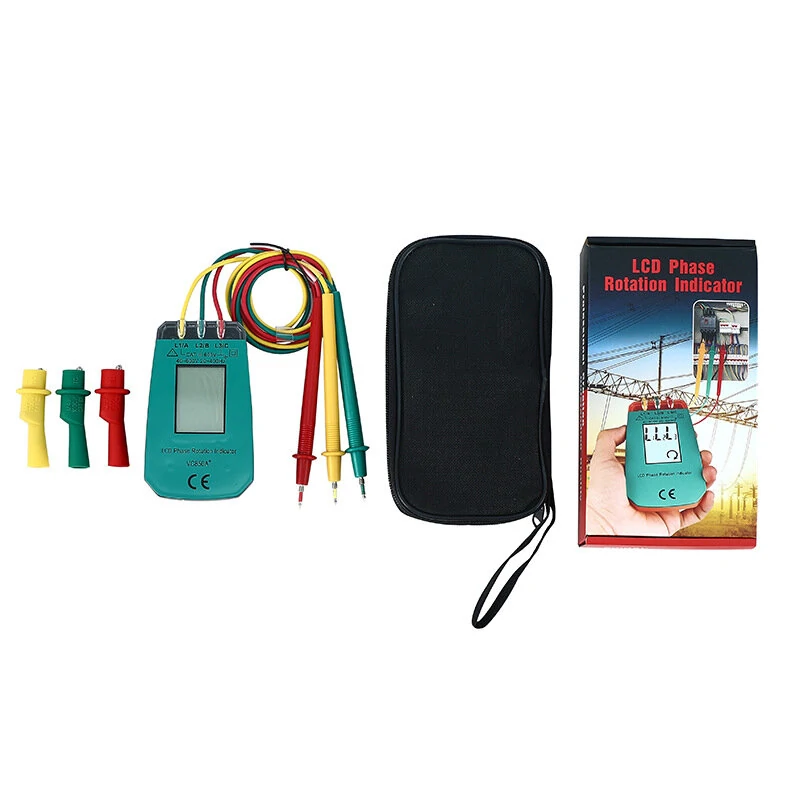 3 Phase Tester - Digital Phase Sequence Indicator | 40V-600V AC Voltage Detector - Image 4