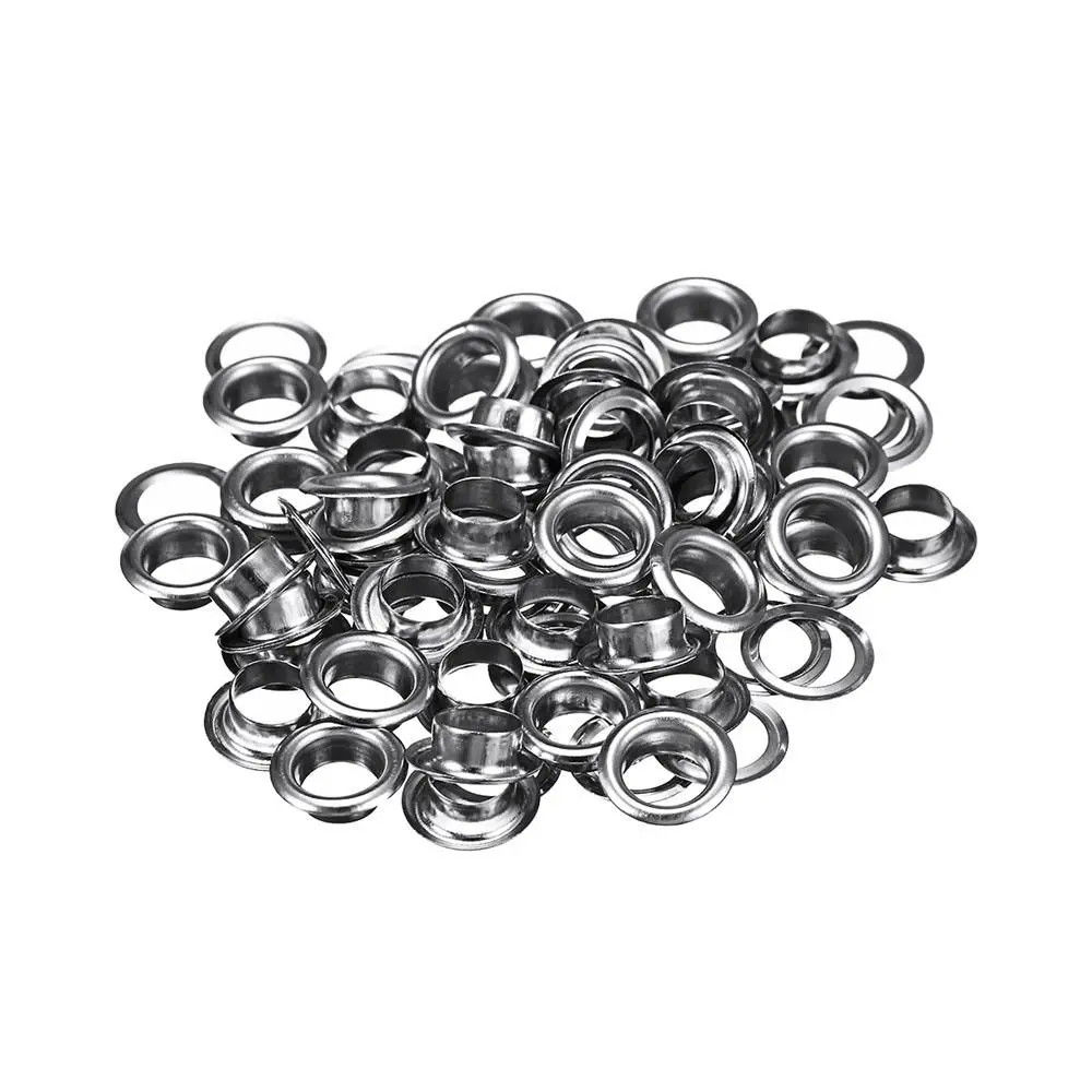 Brass Eyelets Kit - 100pcs 6mm Silver & Bronze - Leather Craft Punch Tool Set - Image 3